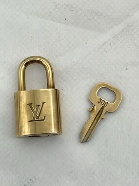 Louis Vuitton Lock & Key #308 Brass Gold Made in France